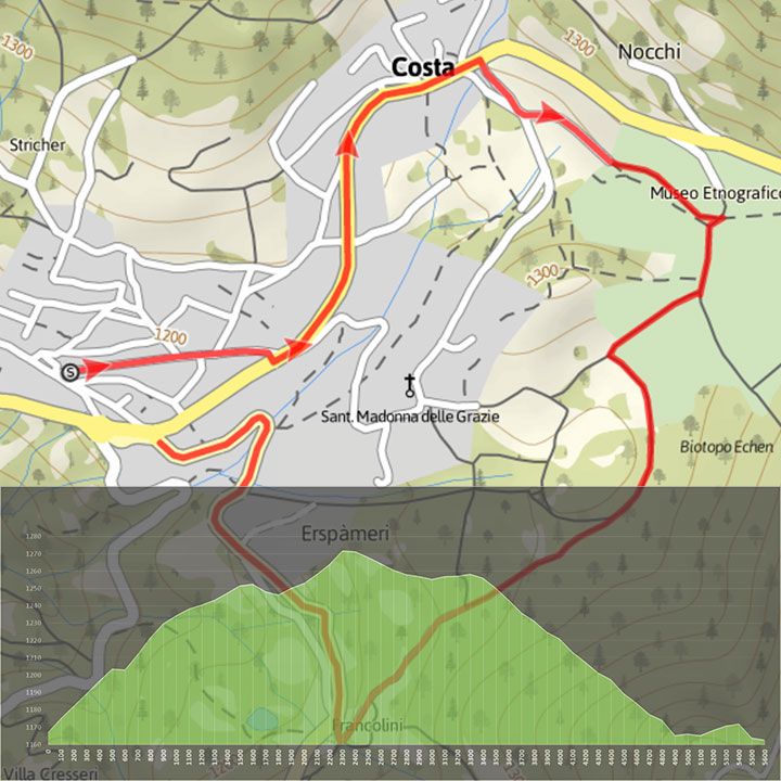 Folgaria Costa Francolini mappa